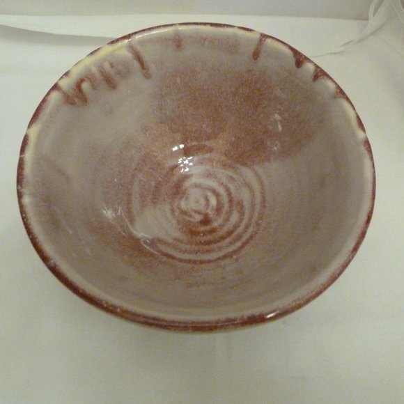 Handcrafted North Carolina Art Pottery 9 Inch Bowl by L3 Smith Pottery Cranberry - Picture 4 of 11